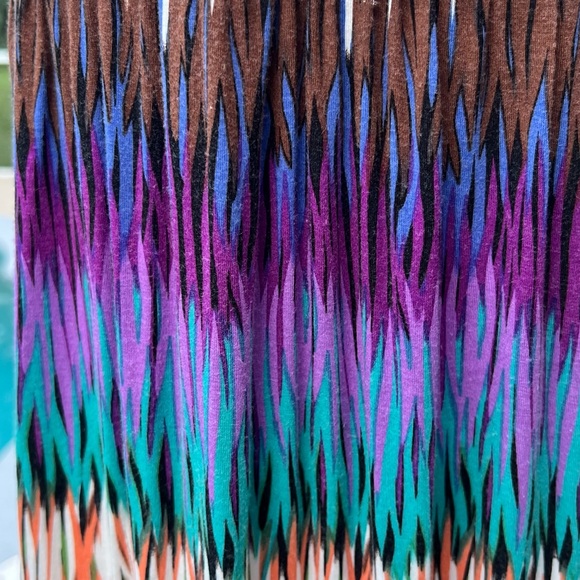 Philosophy Maxi Dress Green Orange Green Brown Purple Brown Blue White B… - Picture 5 of 8